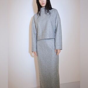 Mango turtleneck plush sweatshirt